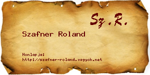 Szafner Roland névjegykártya